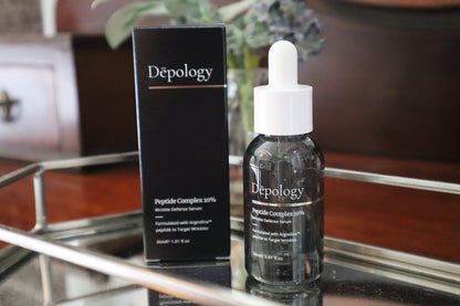 Depology Peptide Complex 10% Wrinkle Defence Serum 30ml for softening fine lines and improving skin appearance