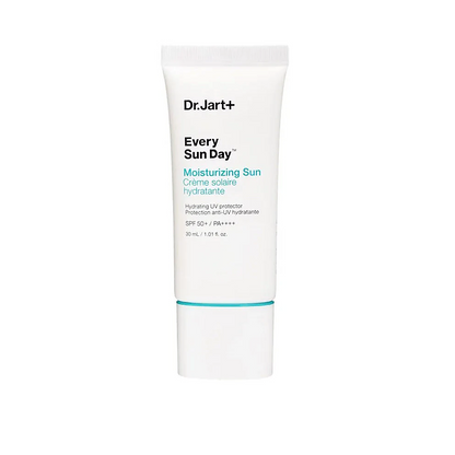 Dr.Jart+ Every Sun Day Moisturizing Sun 30ml lightweight hydrating sunscreen designed to protect while maintaining skin moisture