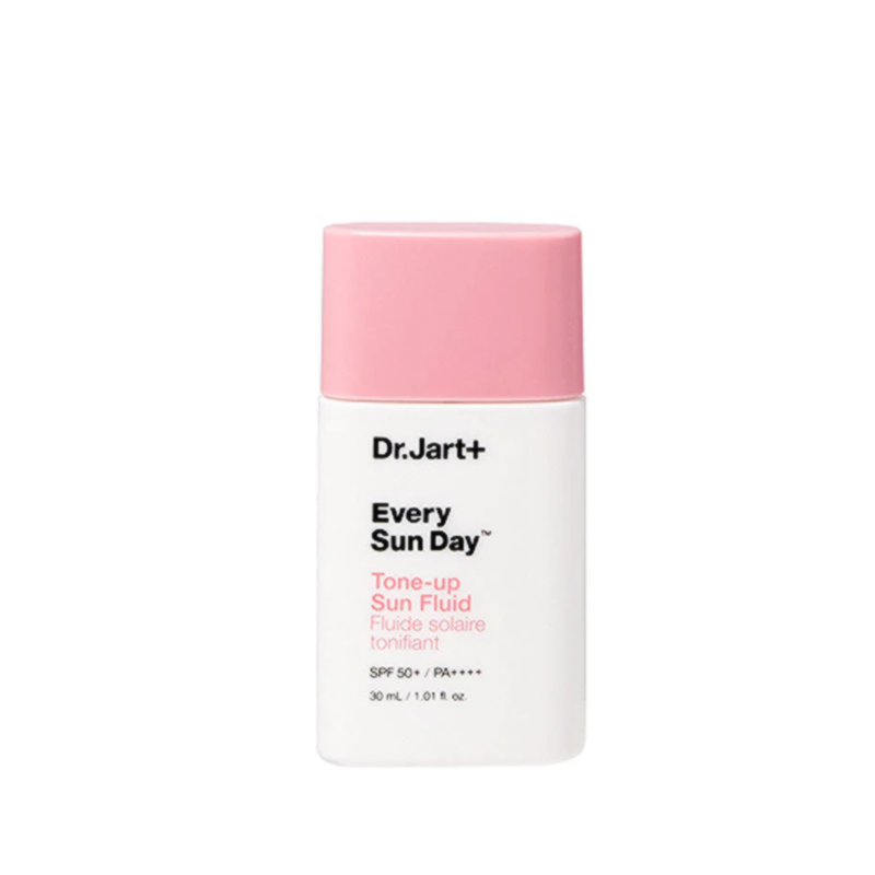 Dr.Jart+ Every Sun Day Tone-Up Sun Fluid 30ml lightweight tone-up sunscreen designed to protect while enhancing skin brightness