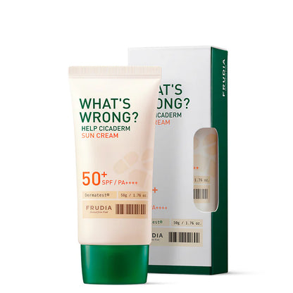 FRUDIA Cicaderm sunscreen 50g delivering daily protection with a soft, comfortable wear on the skin
