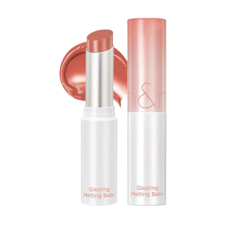 rom&nd Glasting Melting Balm 3.5g shade Sorbet Balm lip balm for fresh coral tone with a glossy radiant finish