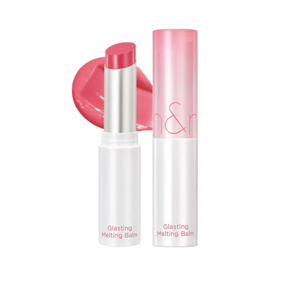rom&nd Glasting Melting Balm 3.5g shade Lovey Pink lip balm for soft pink colour with a smooth glass like shine