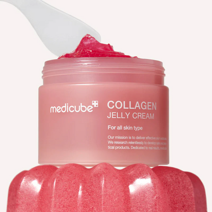 Medicube Collagen Jelly Cream 110ml formulated to deliver hydration while enhancing a smooth, plump complexion