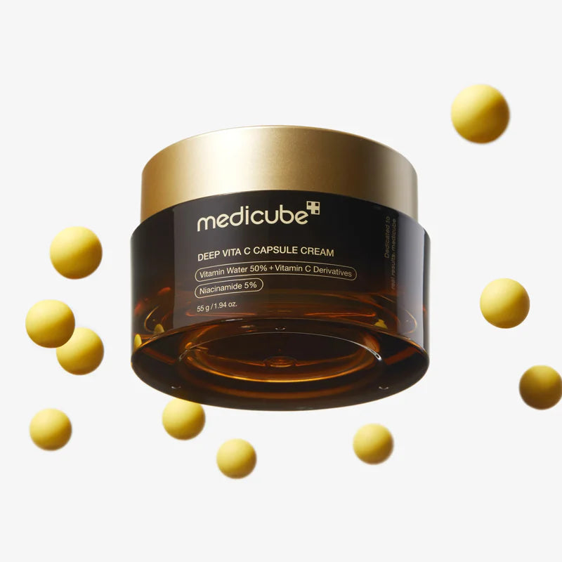 Medicube Vita C Capsule Cream 55g formulated with encapsulated vitamin C to support clarity and luminosity