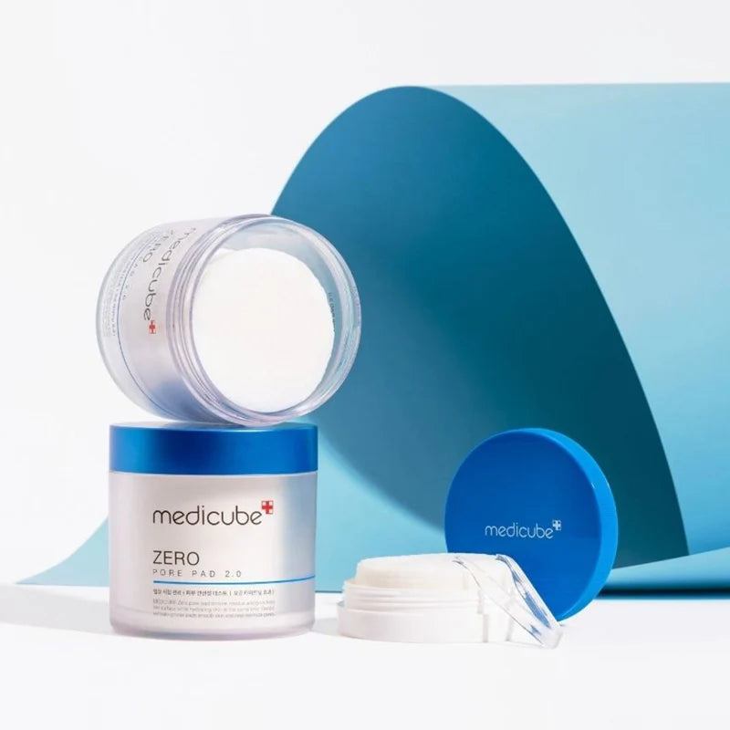 MEDICUBE Zero Pore Pad pressed onto skin for targeted pore care and fresh hydrated feel