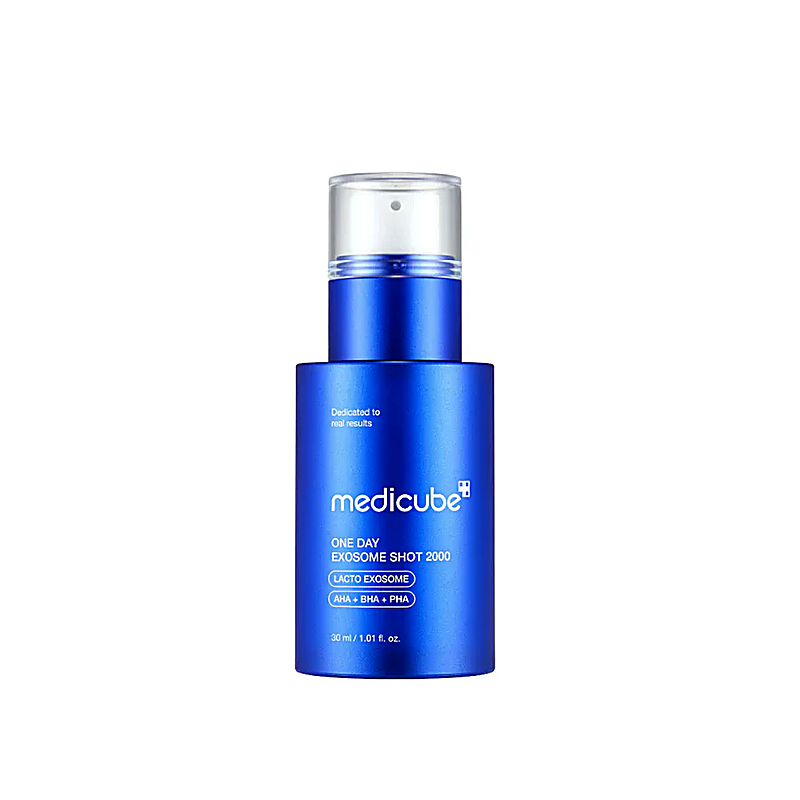 Medicube One Day Exosome Shot Pore Serum 2000 30ml advanced pore-refining serum designed to smooth texture and improve skin clarity