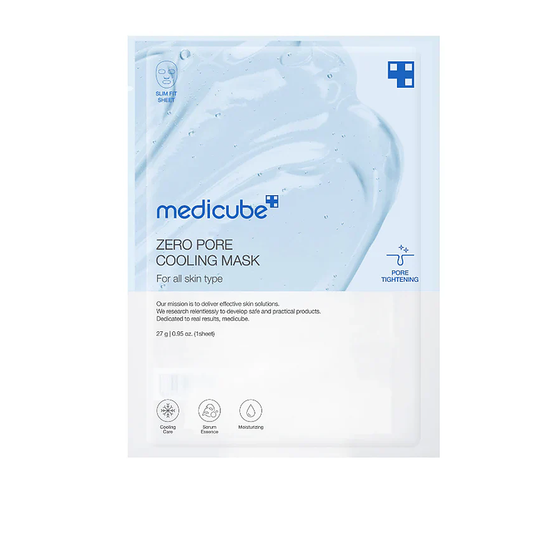 Medicube Zero Pore Cooling Mask 27g sheet mask designed to cool, refine pores and smooth skin texture