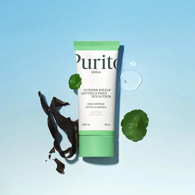Purito soothing sunscreen 60ml infused with centella to reduce irritation and maintain hydration