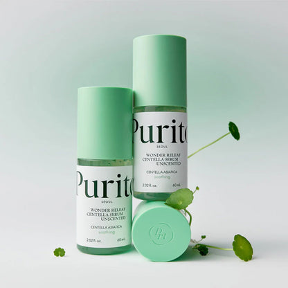 Purito Wonder Releaf Centella Serum Unscented 60ml for soothed skin with a soft and balanced feel