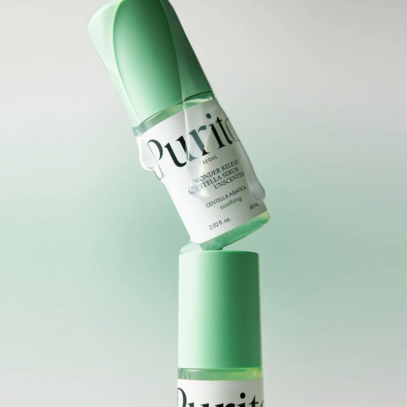 Purito Wonder Releaf Centella Serum Unscented 60ml lightweight texture for gentle hydration and calming care