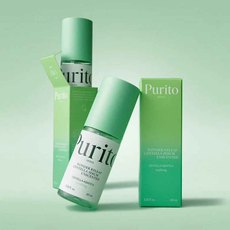Purito Wonder Releaf Centella Serum Unscented 60ml for smooth skin with a calm refined finish
