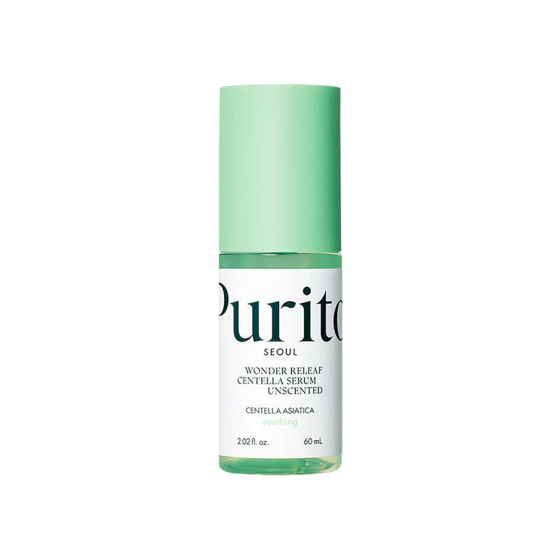 Purito Wonder Releaf Centella Serum Unscented 60ml for calm balanced skin with a smooth comfortable finish
