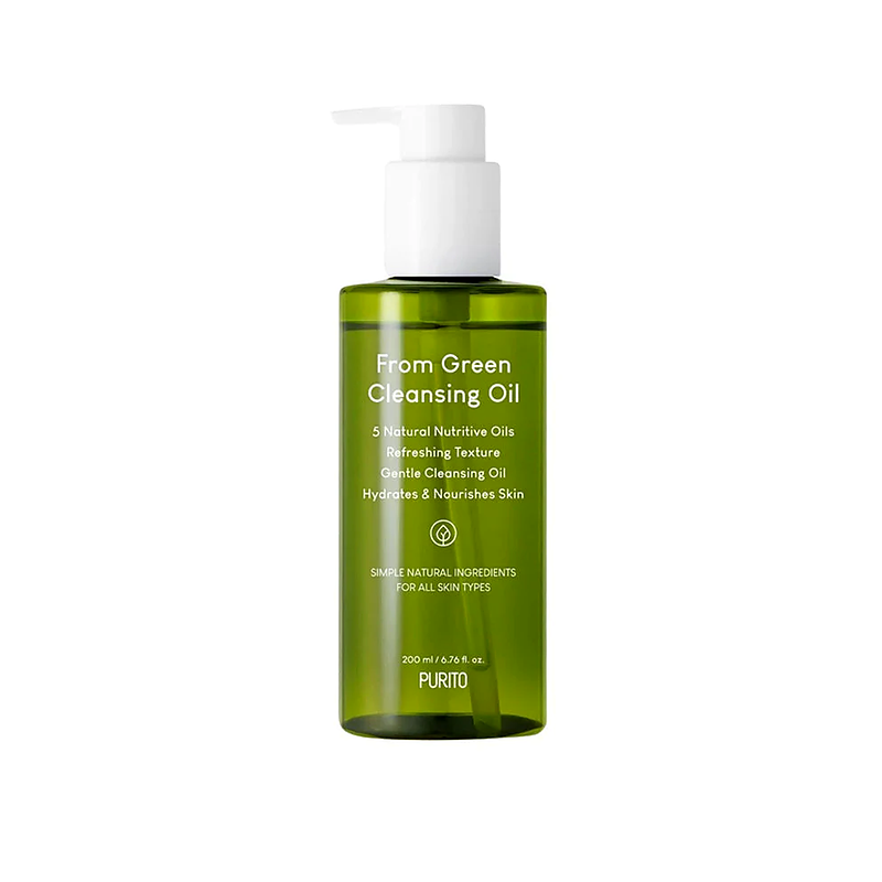 Purito From Green Cleansing Oil 200ml gentle cleansing oil designed to dissolve makeup and impurities while maintaining skin balance