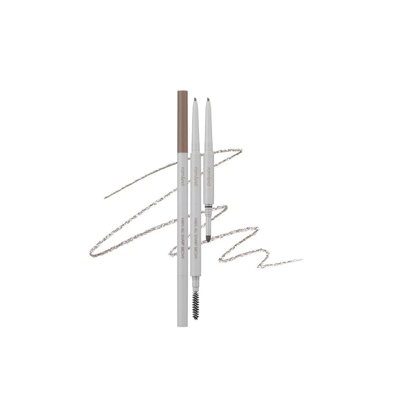 rom&nd Han All Sharp Brow 10g shade C3 Modern Beige brow product for light ash beige definition without yellow undertone and soft refined brows