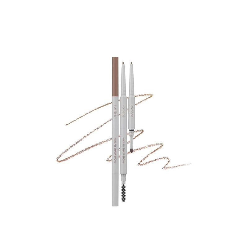 rom&nd Han All Sharp Brow 10g shade W3 Merry Blondy brow product for light yellow beige definition without red undertone and soft natural brows